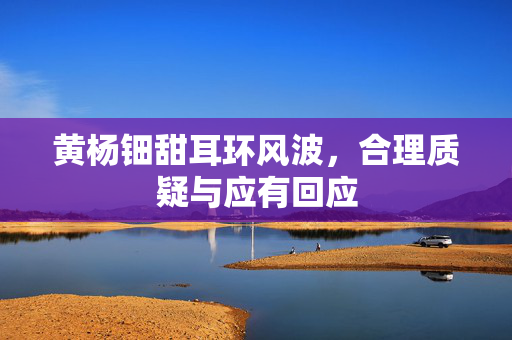 黄杨钿甜耳环风波，合理质疑与应有回应