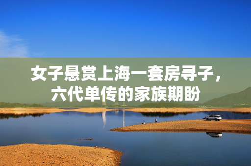 女子悬赏上海一套房寻子，六代单传的家族期盼